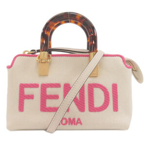 FENDI Mini By The Way 2-Way Handbag Canvas Women's
